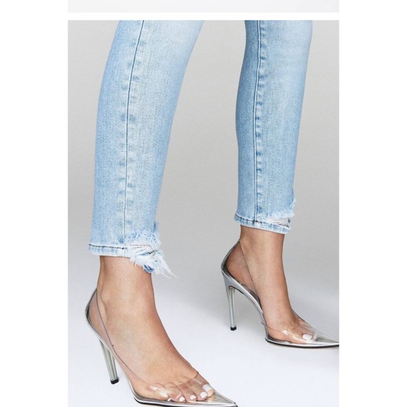 GOOD AMERICAN NWT & Dust bag. Silver pointed toe 4” heels. - Picture 5 of 5